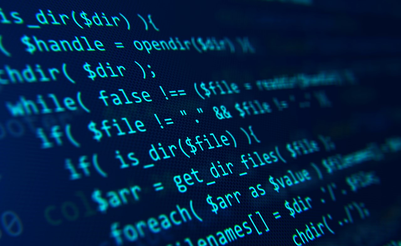 zoomed in view of lines of code